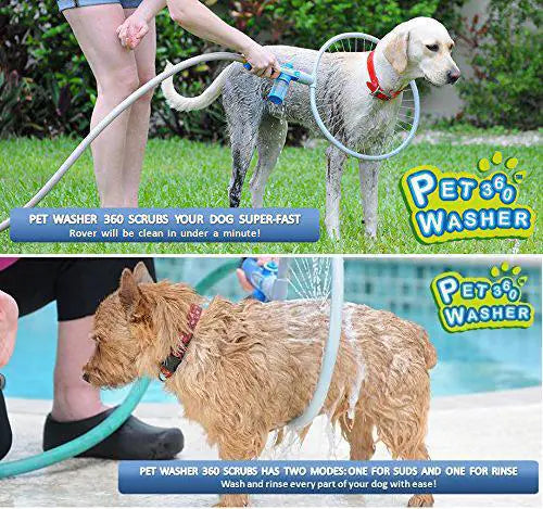Anneau de bain pour chien avec pistolet à eau circulaire