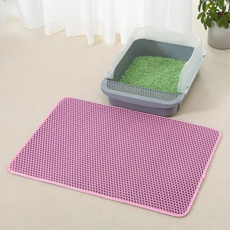 Tapis Litière Chat EVA Double Couche - Anti-Salissure