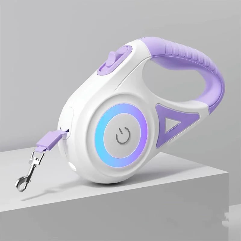 Laisse Rétractable LED pour Chien - Sécurité Nocturne