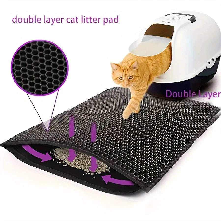 Tapis Litière Chat EVA Double Couche - Anti-Salissure