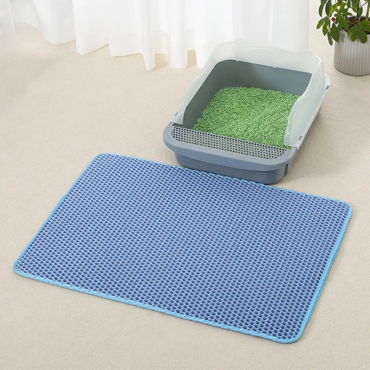 Tapis Litière Chat EVA Double Couche - Anti-Salissure