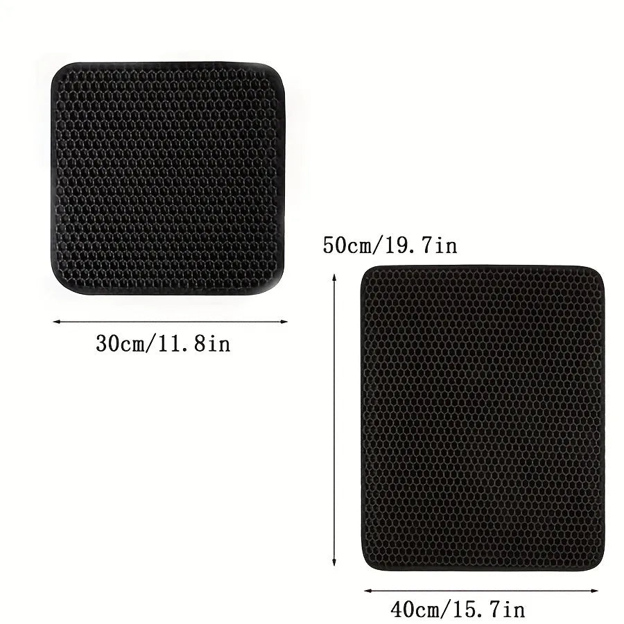 Tapis Litière Chat EVA Double Couche - Anti-Salissure