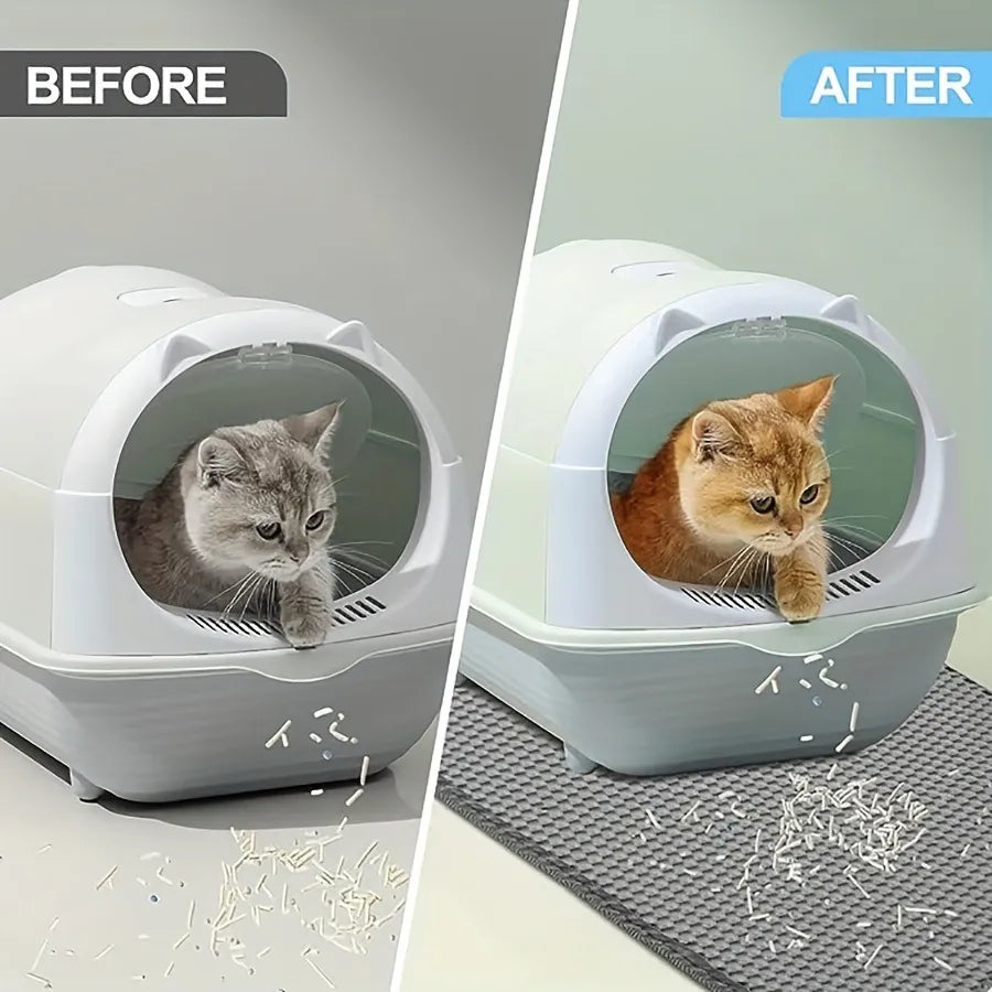 Tapis Litière Chat EVA Double Couche - Anti-Salissure