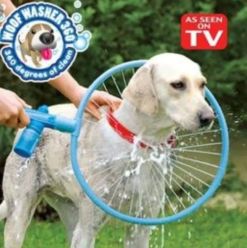 Anneau de bain pour chien avec pistolet à eau circulaire